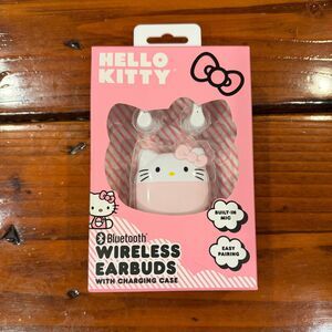 Pink HELLO KITTY Bluetooth Wireless Earbuds with charging case